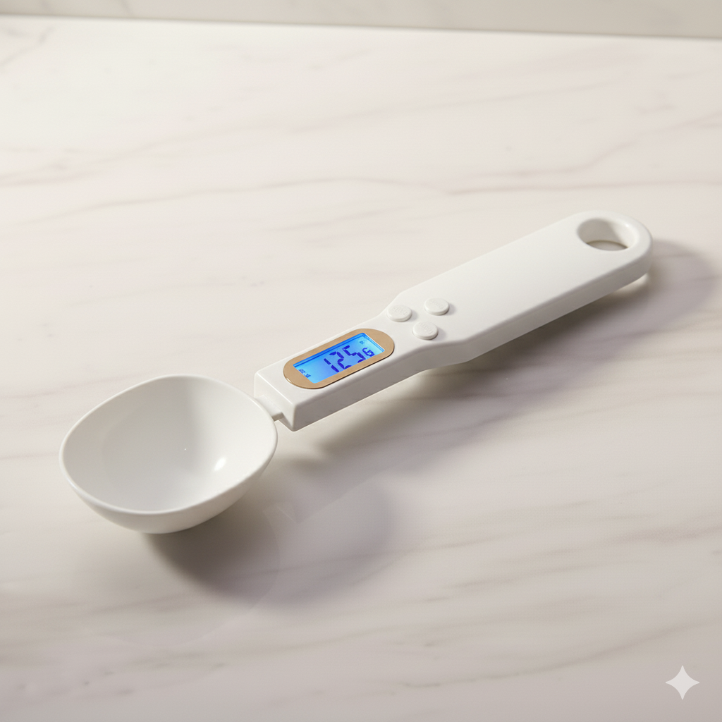 الملعقة الذكية الإلكترونية– ميزان مطبخ رقمي – شاشة LCD لعرض الوزن بالجرام